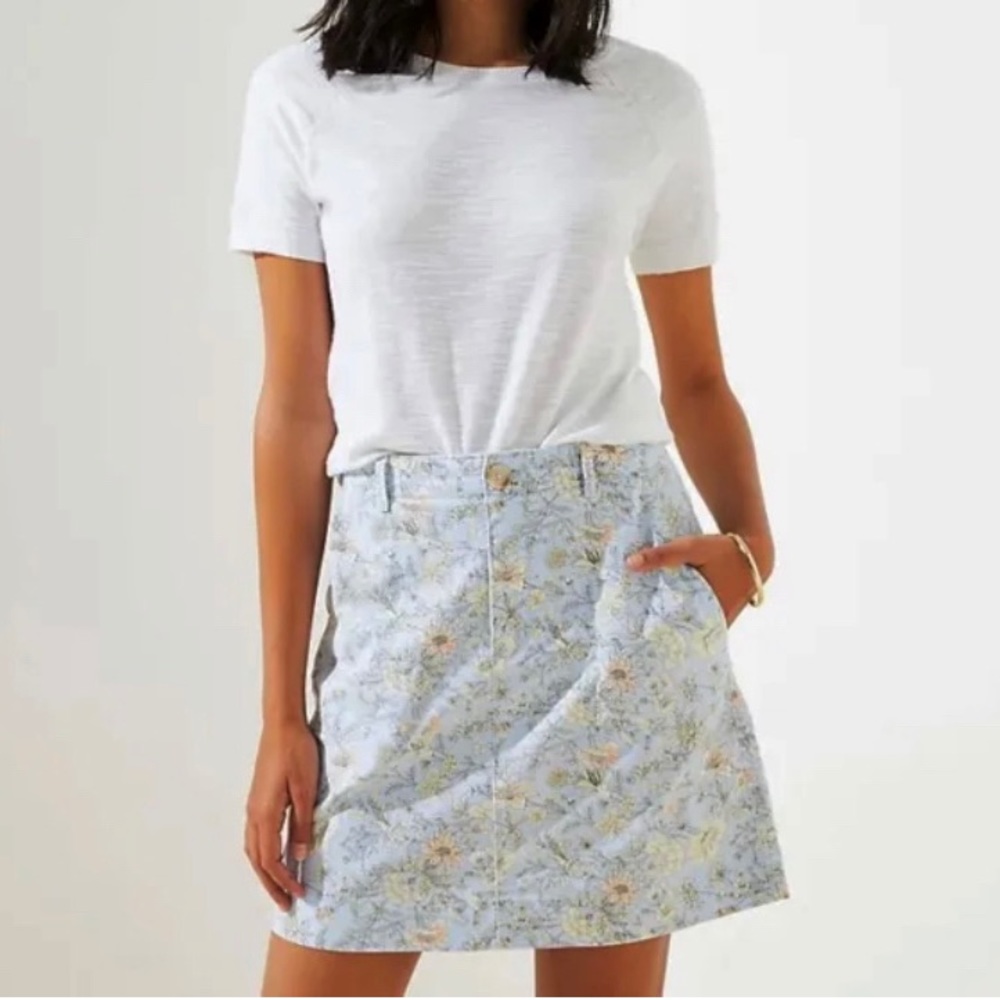 Loft Floral Cotton Skirt women’s size 6